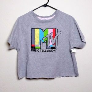 MTV Womens Medium Cropped Shirt NWT